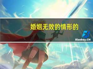婚姻无效的情形的