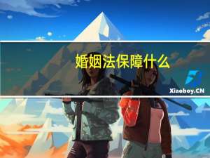 婚姻法保障什么