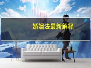 婚姻法最新解释