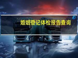 婚姻登记体检报告查询