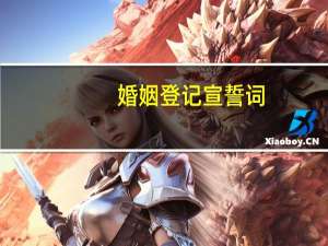 婚姻登记宣誓词