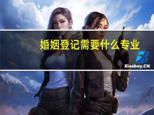 婚姻登记需要什么专业