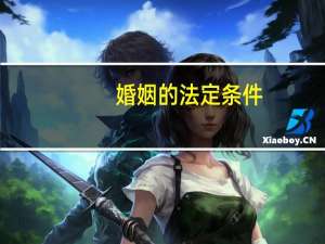 婚姻的法定条件