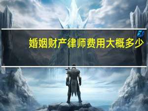 婚姻财产律师费用大概多少