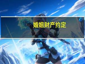 婚姻财产约定