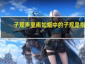 子规声里雨如烟中的子规是指（子规声里雨如烟）