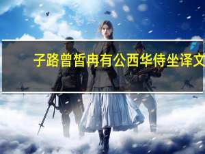 子路曾皙冉有公西华侍坐译文