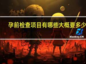 孕前检查项目有哪些大概要多少钱（孕前检查项目有哪些）