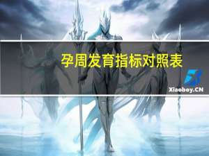 孕周发育指标对照表（孕周发育标准）