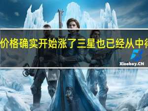 存储价格确实开始涨了三星也已经从中得到了收益