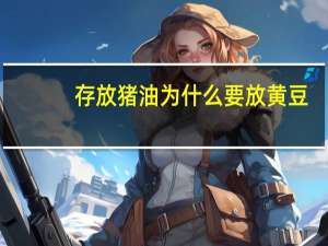 存放猪油为什么要放黄豆