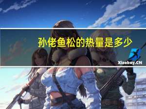 孙佬 鱼松的热量是多少