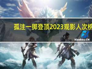 孤注一掷登顶2023观影人次榜