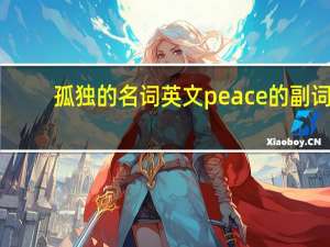 孤独的名词英文peace 的副词