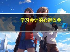 学习会计的心得体会