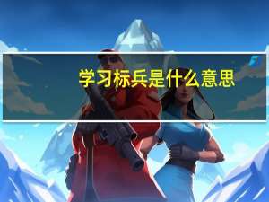 学习标兵是什么意思