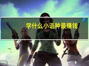 学什么小语种最赚钱