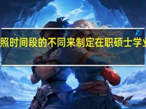 学会按照时间段的不同来制定在职硕士学业的学习计划