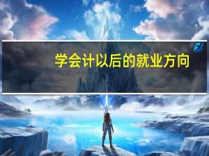 学会计以后的就业方向
