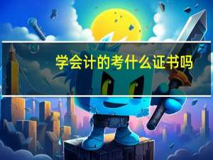 学会计的考什么证书吗