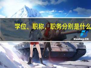 学位、职称、职务分别是什么