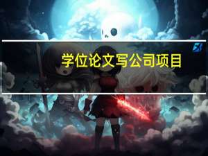 学位论文写公司项目