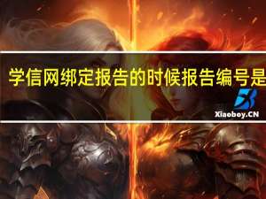 学信网绑定报告的时候报告编号是什么
