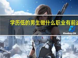 学历低的男生做什么职业有前途