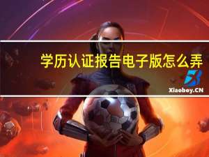 学历认证报告电子版怎么弄