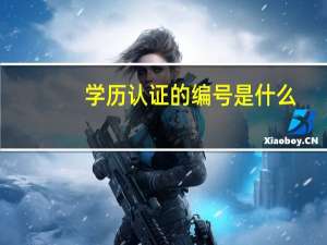 学历认证的编号是什么