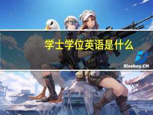 学士学位英语是什么