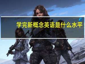 学完新概念英语是什么水平