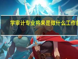 学审计专业将来是做什么工作的