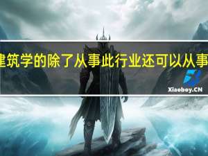 学建筑学的除了从事此行业还可以从事什么行业