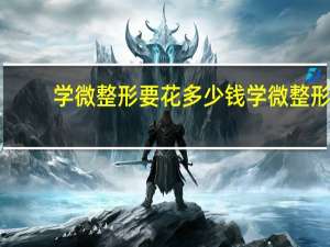 学微整形要花多少钱 学微整形一般学费多少