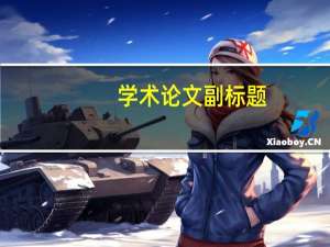 学术论文副标题