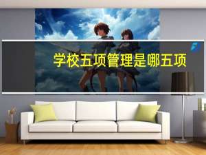学校五项管理是哪五项