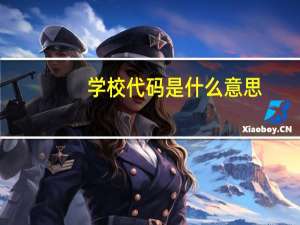 学校代码是什么意思？