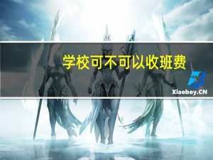 学校可不可以收班费
