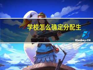 学校怎么确定分配生