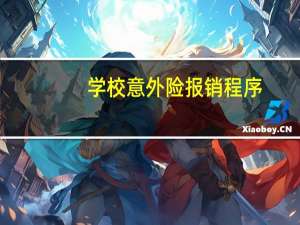 学校意外险报销程序
