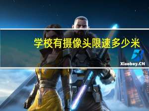 学校有摄像头限速多少米