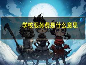 学校服务费是什么意思