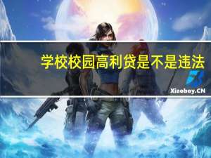 学校校园高利贷是不是违法