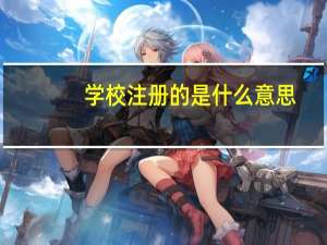 学校注册的是什么意思