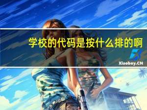学校的代码是按什么排的啊