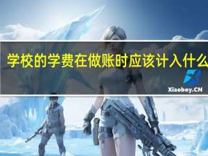 学校的学费在做账时应该计入什么账户