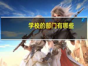 学校的部门有哪些