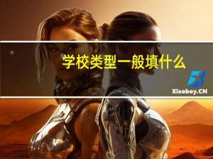 学校类型一般填什么