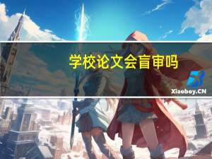 学校论文会盲审吗
